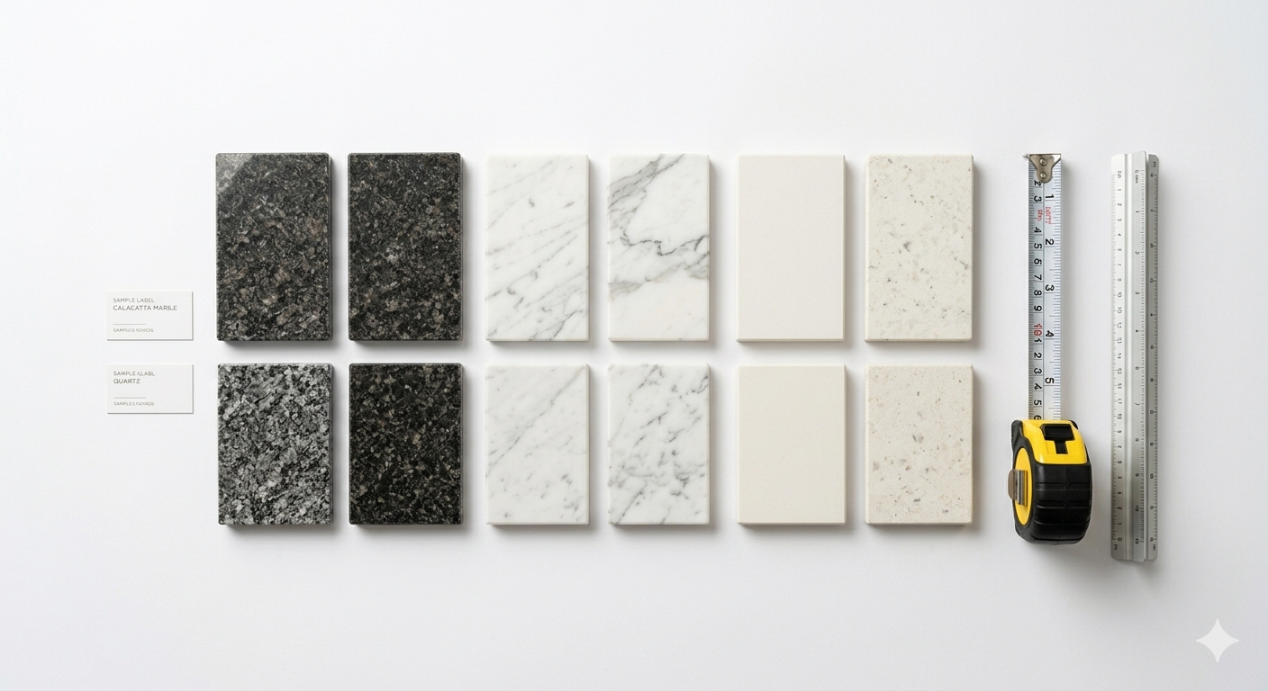 Stone material samples for hotel FF&E specification - Hoàng Kha Stone