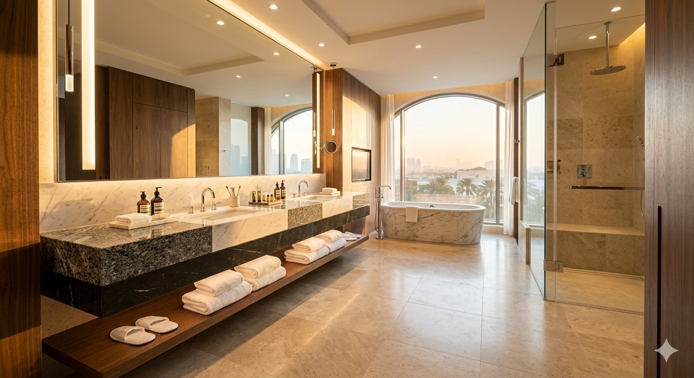 Hotel bathroom vanity stone - Hoàng Kha Stone